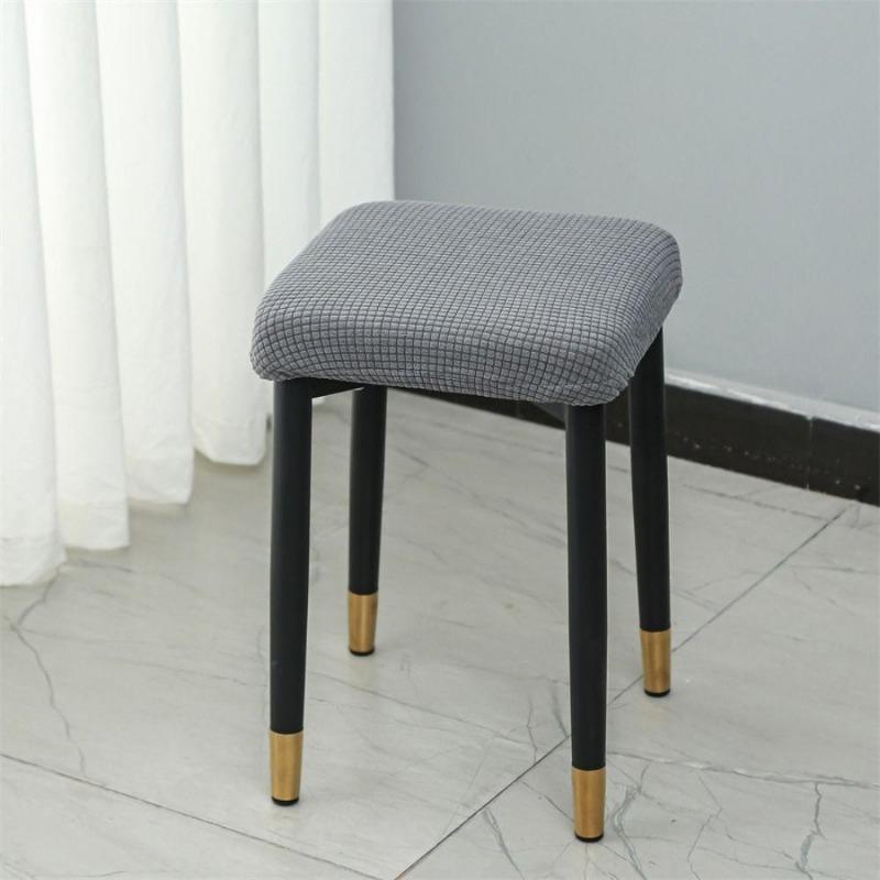 Plaid Square Seat Cover Thickened Chair Cover Small Stool Cover  Household
