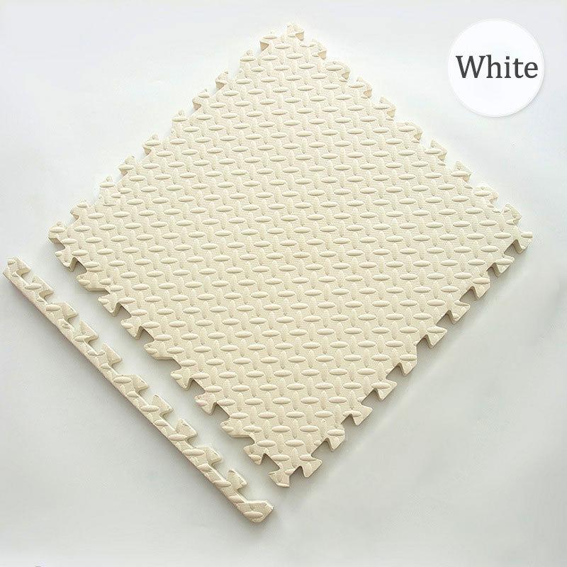 

6 шт. Коврик-пазл для фитнеса, пенопластовый коврик 30x30 см, ударопрочный, нескользящий, соединяемый, спортивные коврики, коврик для домашнего спортзала, детские игровые коврики белый