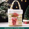 Christmas Apple Flannel Drawstring Gift Bag with Bowknot for Children's Candy