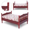 1:12 Mini Puppenhaus Schlafzimmer Bett Modell Zubehör Raum Möbel SpielzeugBraun