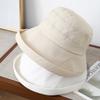 Solid-colored Cotton-linen Hats High-end Casual Sunscreen with Rolled Edges Bucket Hats For Men Women Fisher Hat