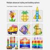 Stained Glass Magnetic Building Blocks Set - 100-Piece Educational Toy for Kids
