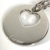 Cartier Heart Logo Bag Charm Key Chain Key Holder Metal Silver