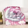 1pc Cute Elephant On Moon Blanket Soft Comfortable Lightweight Perfect for Travel Camping Picnics Sofa Office Bed Living Room Ideal Gift for Friends