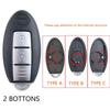 2 3 4 5 Buttons Auto Key Fob Remote Cover Housing Housing Fit For Nissan Altima Maxima Sunny Rogue Teana Sentra Versa Murano No Logo Sticker