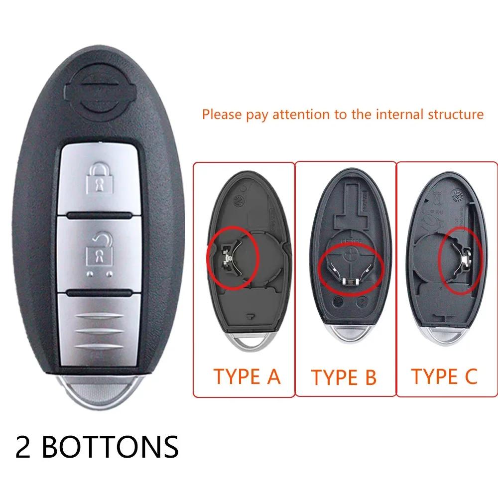 2 3 4 5 Buttons Auto Key Fob Remote Cover Housing Housing Fit For Nissan Altima Maxima Sunny Rogue Teana Sentra Versa Murano No Logo Sticker