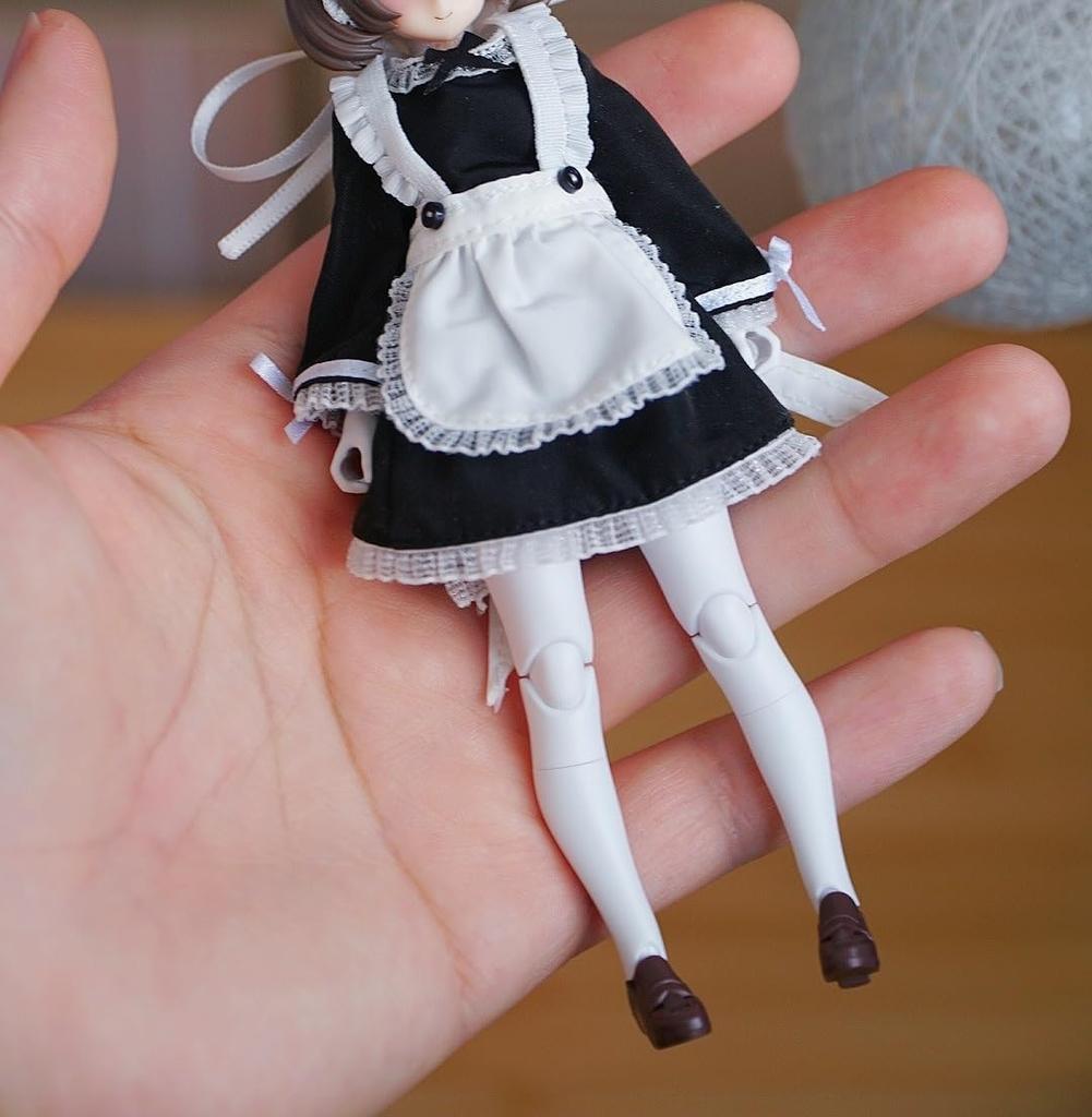 Mierka CJWK sexy krásne stredoškoláčka JK čierno-biely kostým služky pre akčné figúrky topánky a ponožky nie [TOYBARJAPAN] 1/12 (telo, hlava,