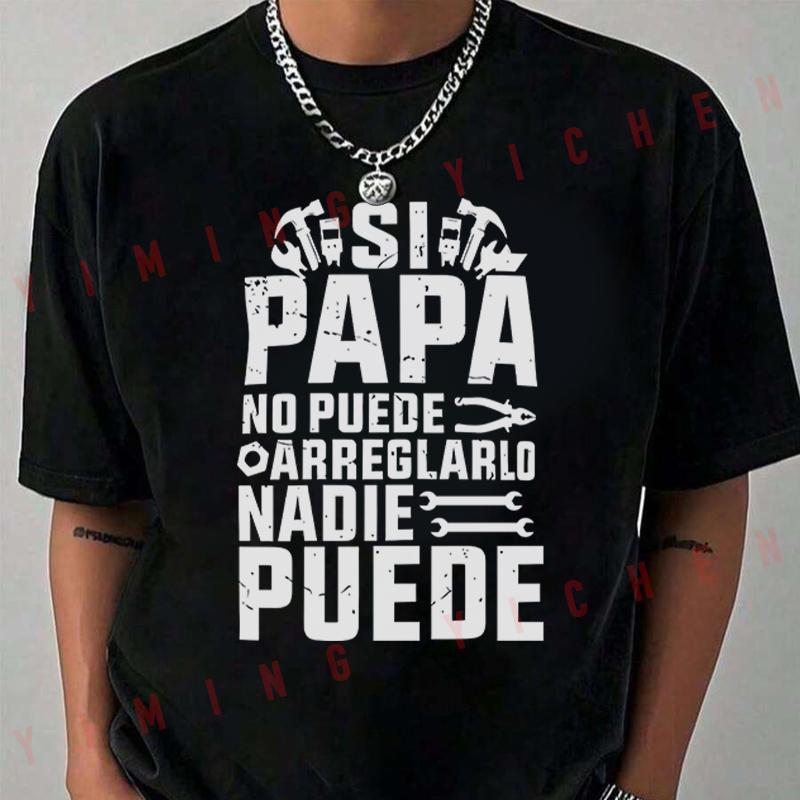 Retro If Dad Can't Fix It Motorbike T-shirt Casual Mens Sportswear Top Tee