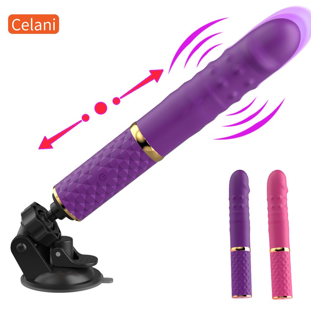 Beginner Telescopic Sex Machine Dildo Vibrator G Spot Automatic Up Down Massager With Suction Cup Vaginal  Stimulator Sex Toys