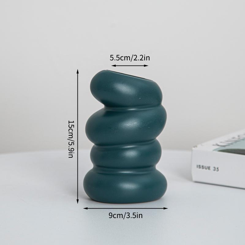 Nordic Minimalism Flower Vase Plastic Vase Dining Table Decorations Creative Plant Bottle Living Room Container Ornament