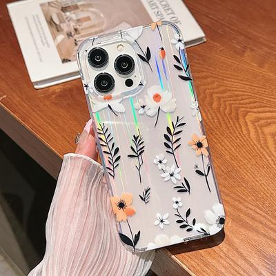 Prabangus Laser Dream Shell telefono dėklas, skirtas iPhone 15 14 Pro Max 12 13 Pro Max 11 rožių gėlės Minkštas IMD pilnas apsauginis galinis dangtelis Dovana