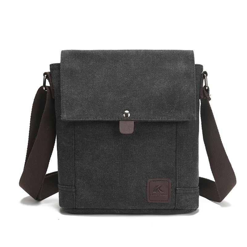 Men's Canvas Crossbody Bag Multifunctional Lightweight Shoulder Bag