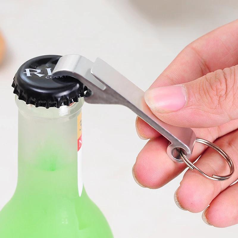 1/2/3/4/5/6Pcs Portable Beer Bottle Opener Keychain Mini Pocket Metal Beverage Bottle Opener1