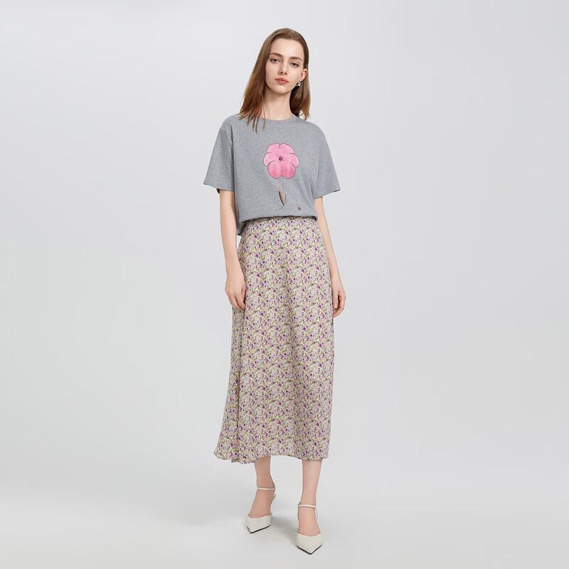 Shetu Floral Print T-Shirt & Skirt Set