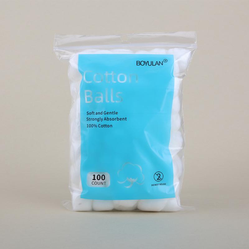 100/200Pcs Pure Absorbent Cotton Balls Soft Gentle Multi-Use Cotton Puffs For Skincare First Aid Baby Care And Daily Cleaning