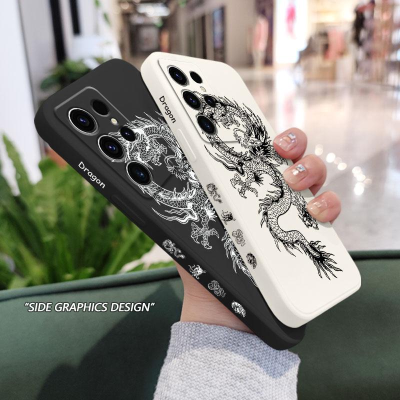 Dragon phone case for Samsung Galaxy S24 S23 S22 S21 S20 note 10 20 ultra plus fe A73 A72 A71 A55 A54 A53 A52 A51 back cover