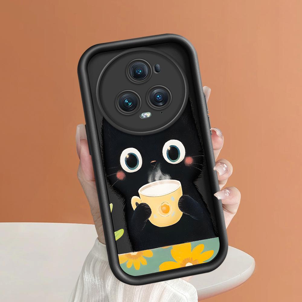 Soft Silicone Square Ladder Printing Pattern Phone Casing Full Cover Camera Shockproof Protection Rubber Case for Huawei Honor