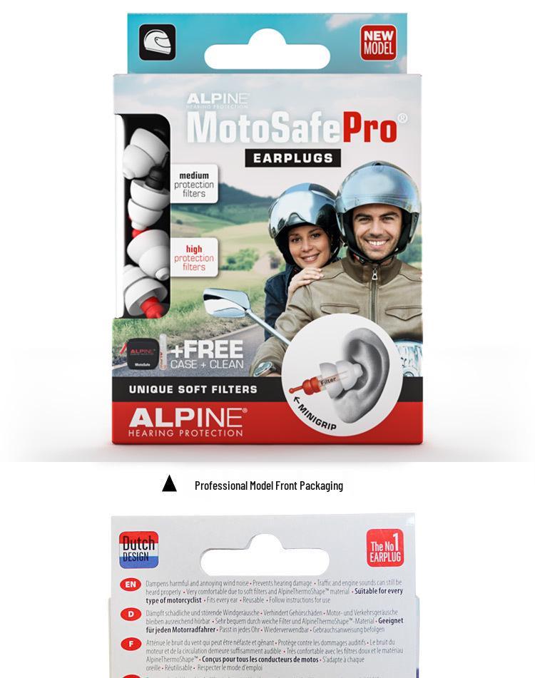 Alpine Netherlands Motorcycle Safety Earplugs for Noise Reduction in Cycling and Driving