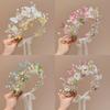 Flower Wreath Headband, Flower Headband, Pearl Headband, Bride's Children's Headwear