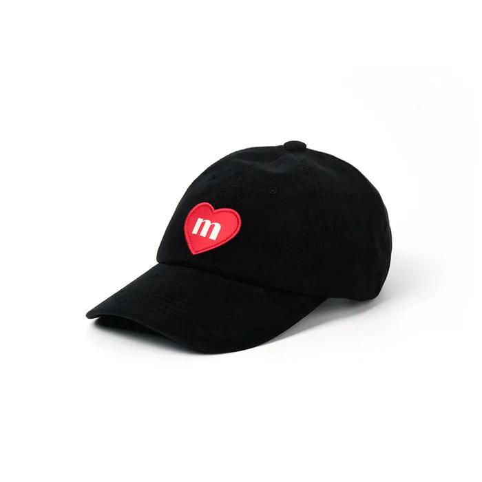 CORDUROY HEART DEEP BALL CAP BLACK