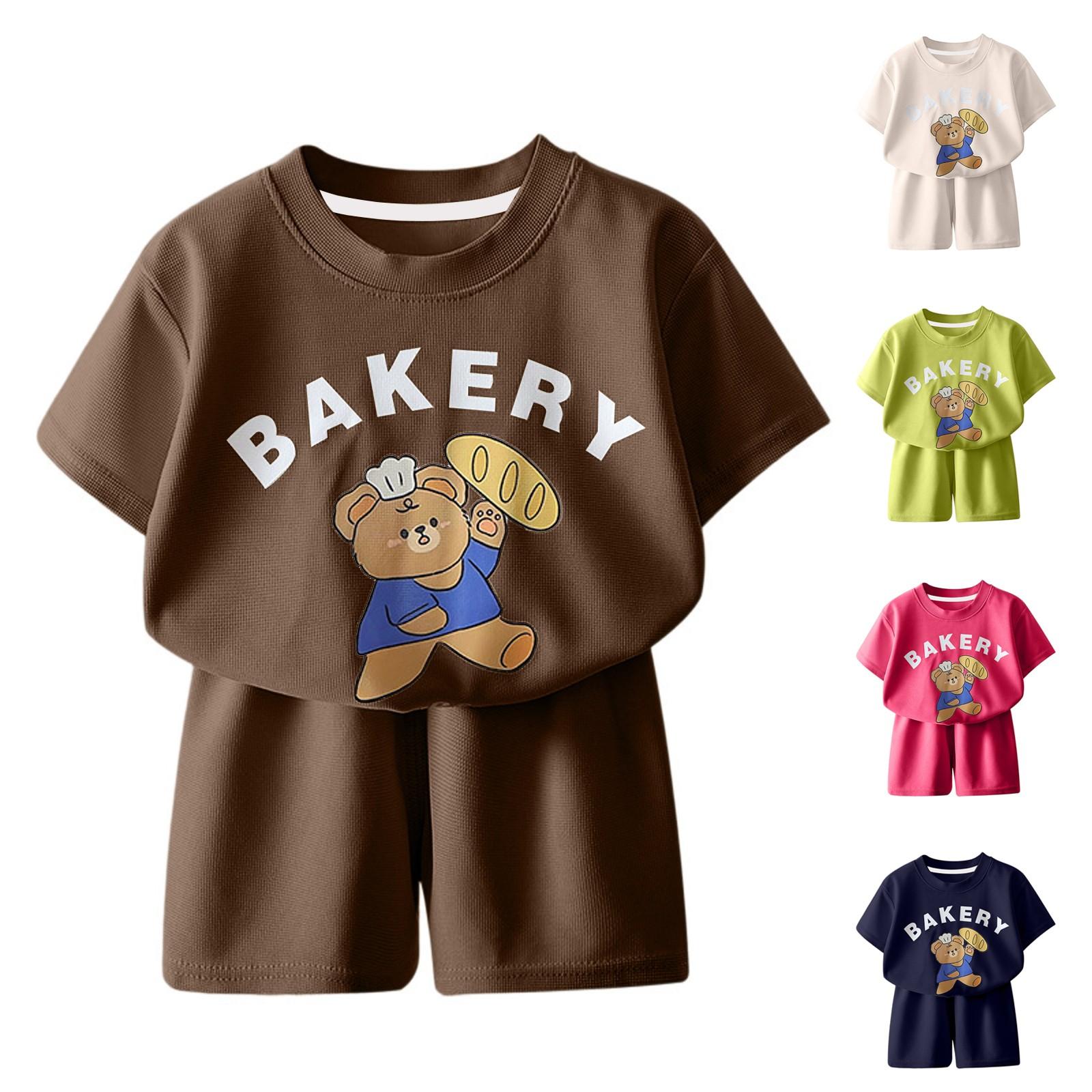 

Kid Patriotic Outfit - Short Sleeve & Shorts 2-Piece Set For Boy 120 бежевый