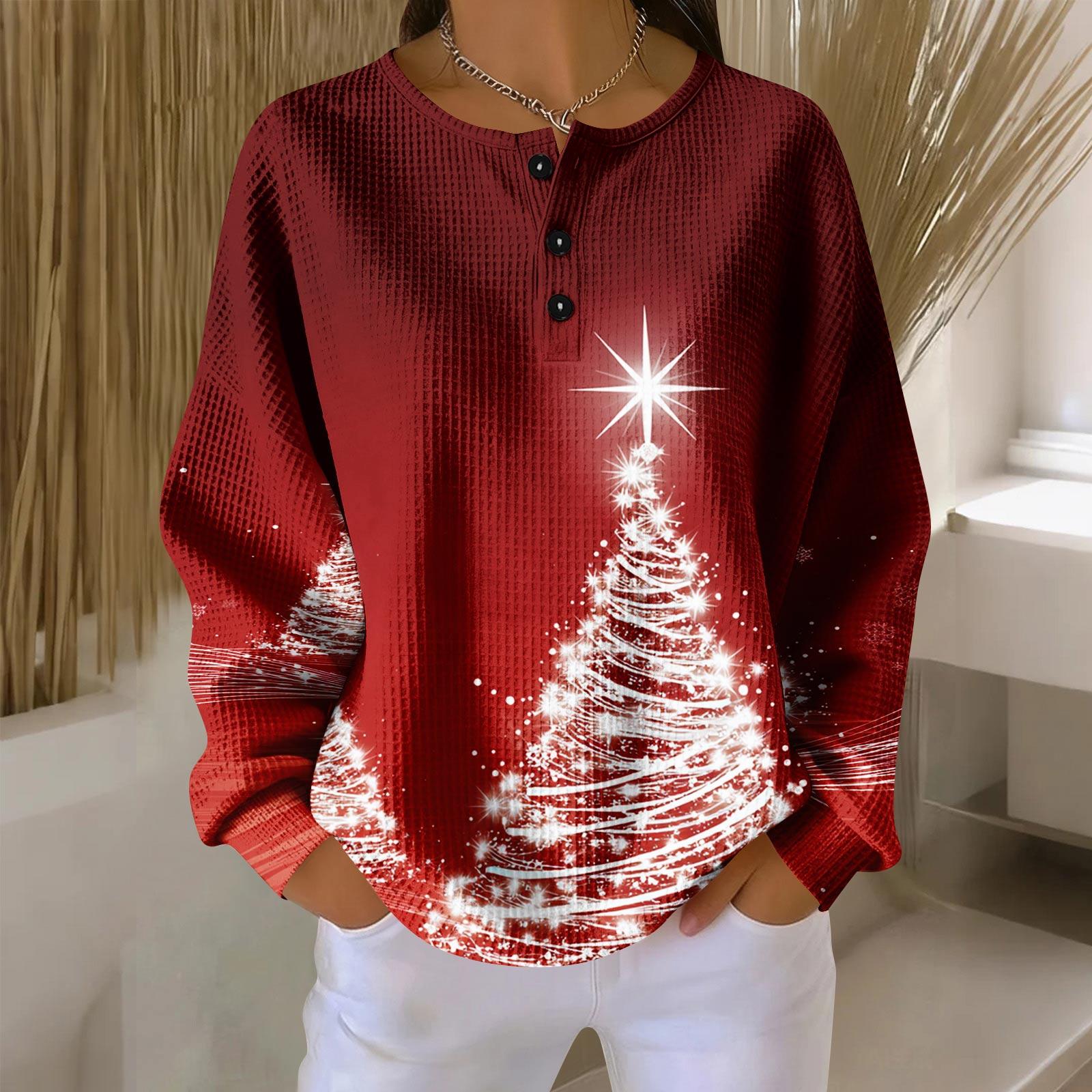 

Женские повседневные рубашки с длинным рукавом, топы на пуговицах с V-образным вырезом, свободный трикотаж, осенние фавориты для женщин L красный