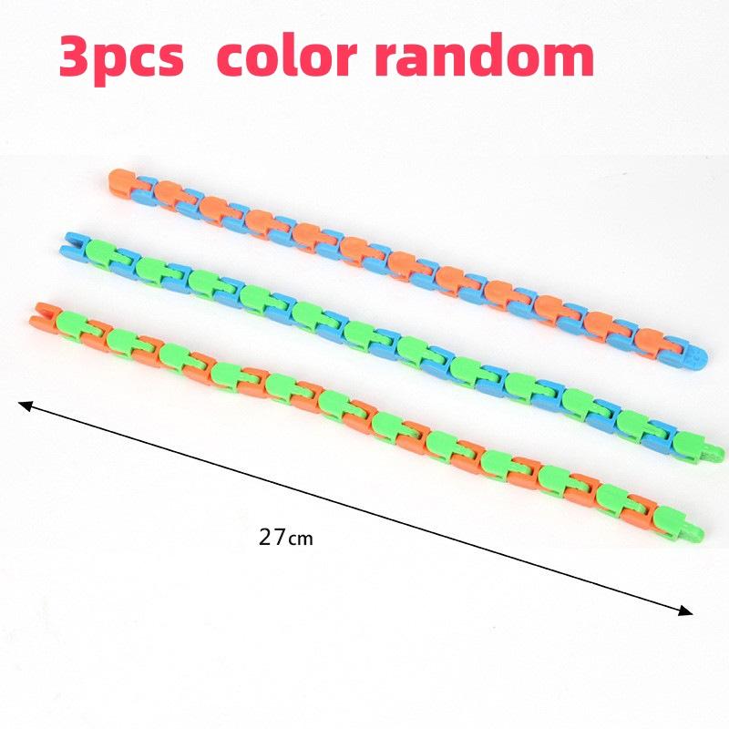 

3pcs 24 Section Chain Magic Bracelet Multifunctional Folding Stress Reducing Chain Toy Children s Birthday Party Gift Filling