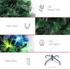 120cm Artificial Christmas Tree with 130 Multi-Color LED Lights and Bright Decorative Star, Fiber Optic Stand