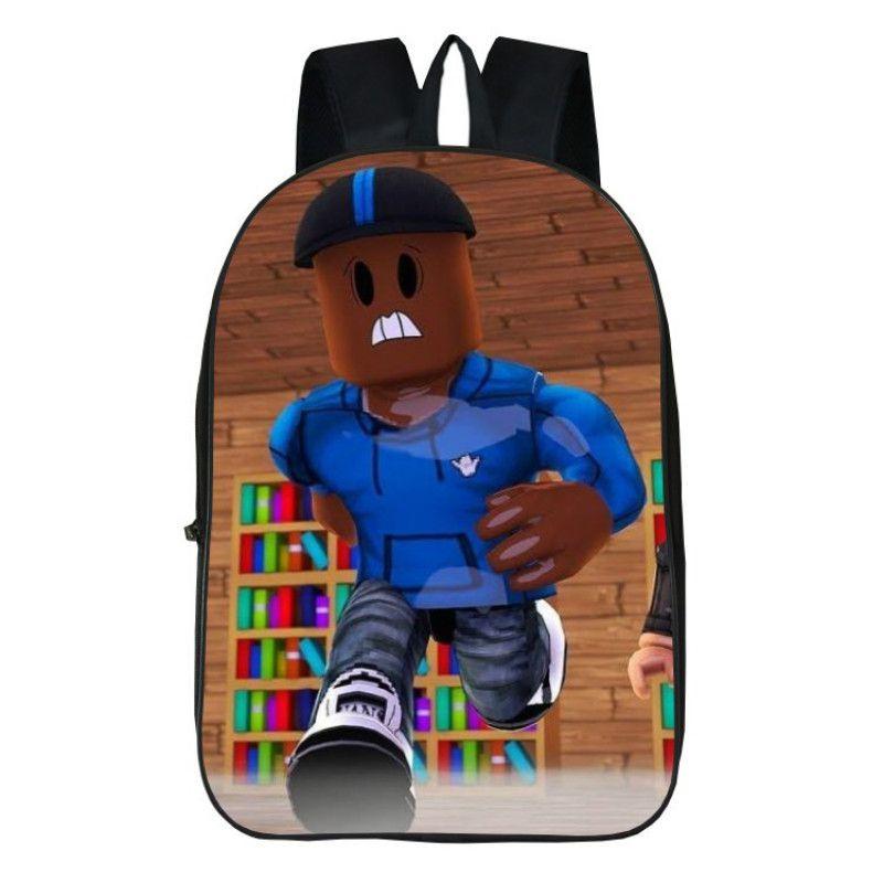 Roblox Pattern Kids School Backpack With Large Capacity And Durable Polyester Material