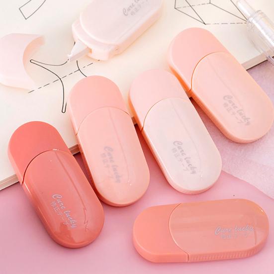 6Pcs High-Capacity Correction Tape with Gradient Color Case Smooth Roller for Students No-Skip Tear-Resistant Cute Office Supplies for School Home