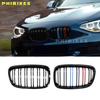 Gloss Black Front Bumper Kidney Grille For BMW 1 Series F20 F21 2011 2012 2013 2014 Car Double Slat Racing Grills Replacement
