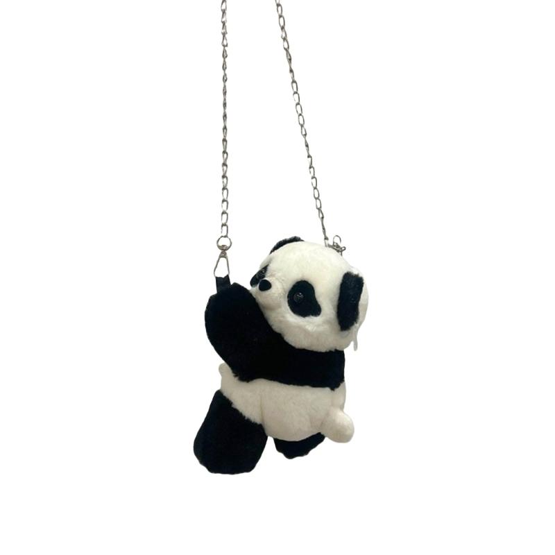

Soft Crossbody Bag for Girls Woman Lovely Cartoon Backpack Bear Messenger Bag Plush Panda Shoulder Bag Shopping Bag