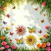 4-Piece Metal Flower & Butterfly Wall Art Set for Garden, Bedroom, or Living Room