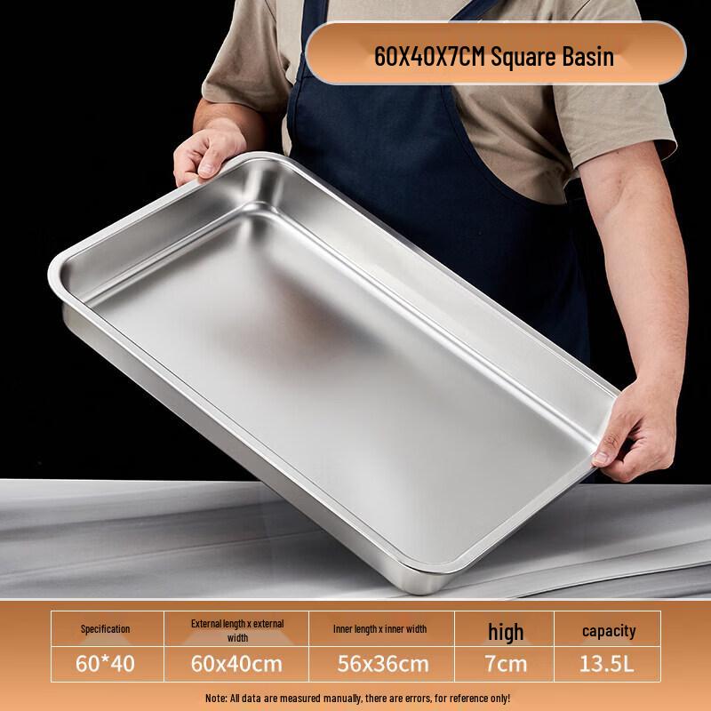 Commercial 304 Stainless Steel Rectangular Food Pan