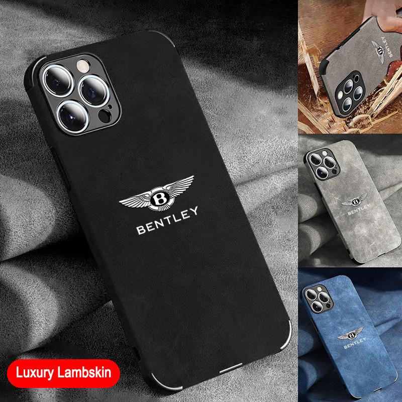 B-Bentley-B LOGO Suede All-inclusive Phone Case Cover For Bentley for iPhone 11 12 13 14 15 16 17 Pro X XR XS Max Mini 7 8 Plus