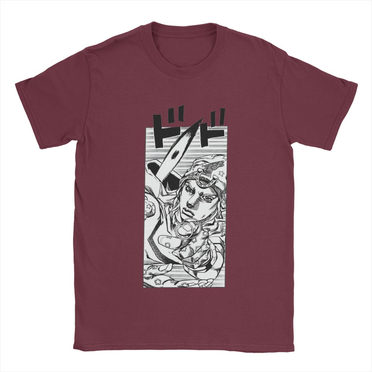 

Футболка мужская Kujo Jotaro Hipster из чистого хлопка с круглым воротником и коротким рукавом футболки летняя одежда XXXXXL бордовый