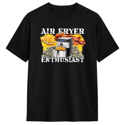 Air Fryer Enthusiast Love Frying Cooking Foodie Air Fryer TShirt Fashion T Shirts ShortSleeved Y2K Tops Summer Oversized Tees