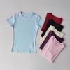Women's Outdoor Sports Shirt Yoga Wear Fitness T-Shirt Quick Dry Running T-Shirt Workout Top Female Sportswear Exercise Clothing