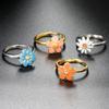Y2k Flower Anxiety Spinner Ring for Women Adjustable Aesthetic Daisy Fidget Anti Stress Rings Trend Jewelry Valentine's Day Gift