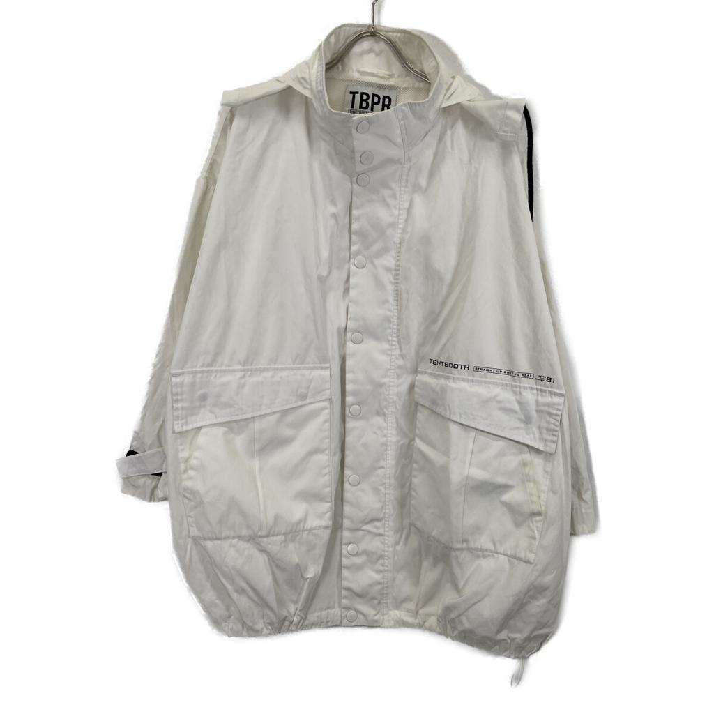 TIGHTBOOTH White Polycotton Oversized Nylon Jacket Jacket L whiteUsed