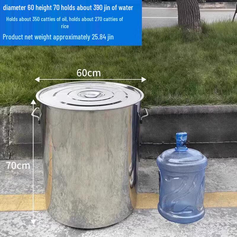 Heavy Duty Stainless Steel Round Storage Pot
