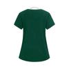 Women's Elastic Quick-Drying V-Neck Pocket Short-Sleeve Caregiver Work Uniform
