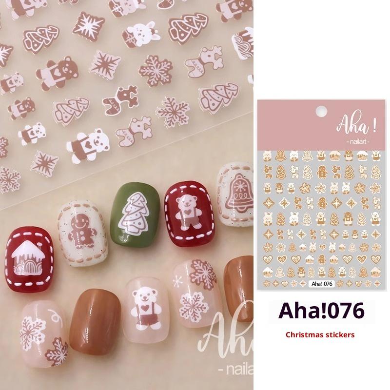 

Рождественские наклейки для ногтей Мультяшный Санта Клаус Снеговик Снежинка Тисненый узор Наклейка для ногтей Наклейки для ногтей Маникюрные украшения