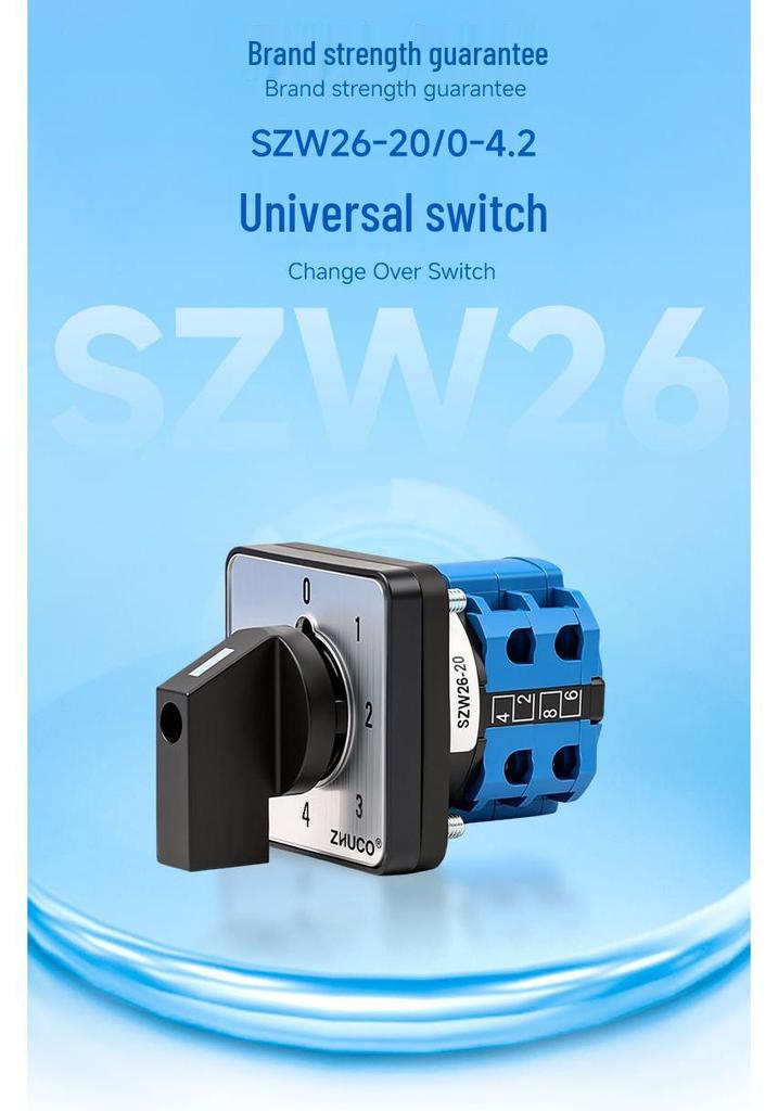 Zhuochao SZW26-20/0-4.2 Universal Five-Speed Changeover Switch