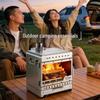 Stainless Steel Outdoor Camping Stove for Heating, Firewood, Tea Brewing, and Fire Pit