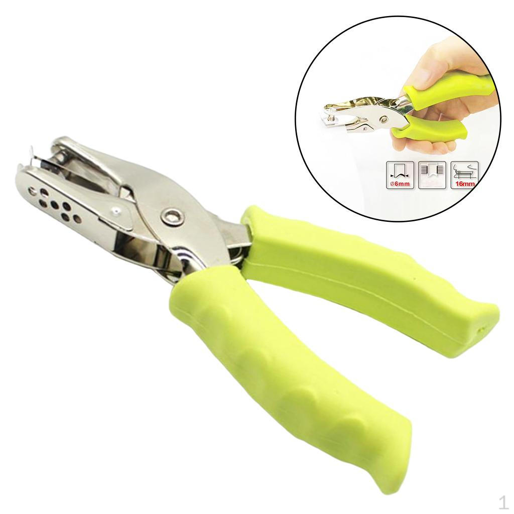 Handheld Tiny Shaped Circle Punchers Single Hole Paper Punch for 8 Sheet Tags Clothing Ticket