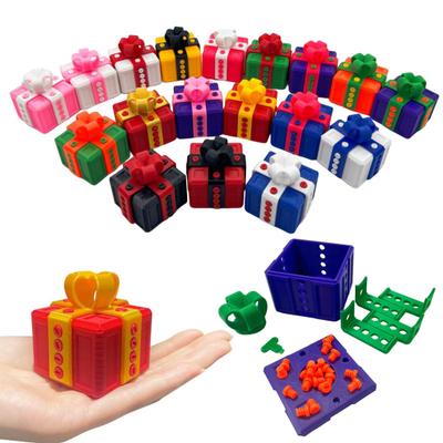 3D Tištěná Otravná Dárková Krabička se Šrouby Barevná Čtvercová Puzzle Dárková Krabička Žertovný Obal Domácí Kancelář Knihovna Stolní Dekorace Ornament
