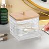 Cotton Swab Storage Box Cotton Ball Holder Transparent Dustproof Large Capacity Toothpicks Dental Floss Dispenser Storage Case