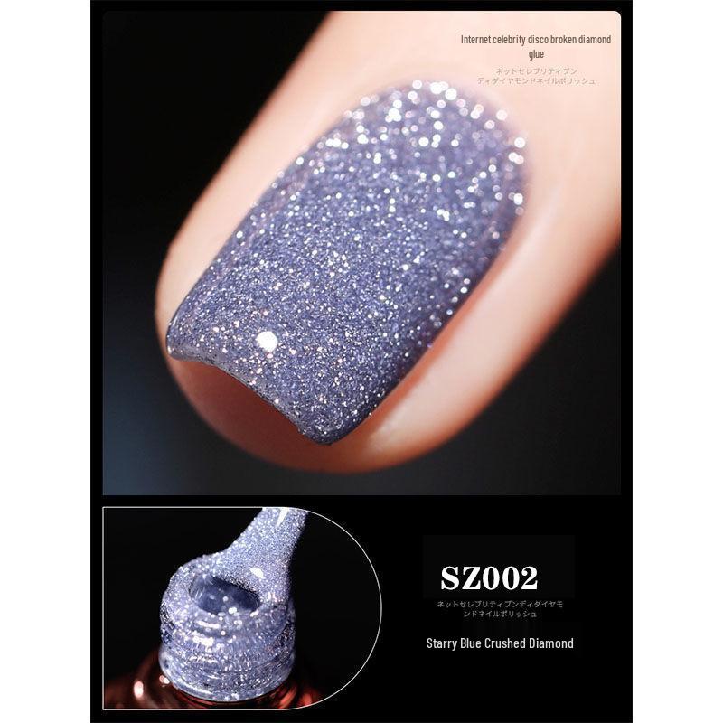 18-Color Ultra Bright Crushed Diamond Glitter Nail Gel Polish