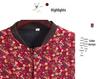 Elegant Floral Plus Size Jacket for Mid-Aged & Elderly Women - Spring/Autumn Casual & Fashionable Baseball Uniform Style